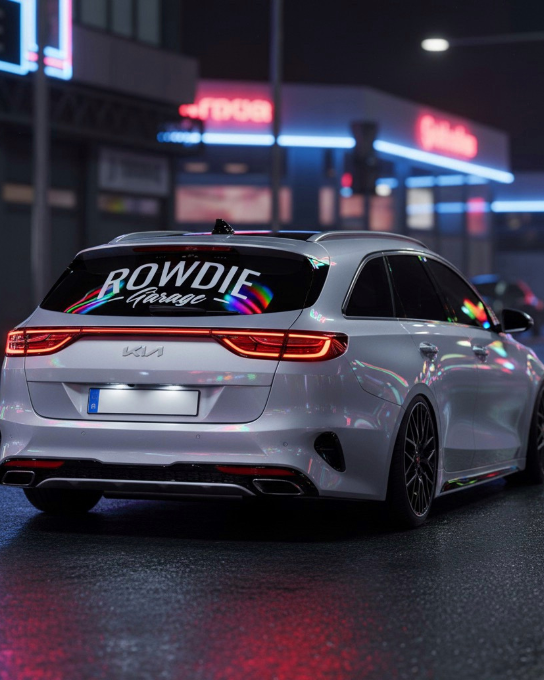Sticker Rowdie Garage 20/40/60cm schwarz | weiss